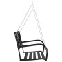 Garten-Schaukelbank 125 cm aus Stahl und schwarzem Kunststoff von vidaXL, Gartenbänke - Ref: Foro24-317145, Preis: 114,03 €, ...