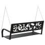 Garten-Schaukelbank 125 cm aus Stahl und schwarzem Kunststoff von vidaXL, Gartenbänke - Ref: Foro24-317145, Preis: 114,03 €, ...