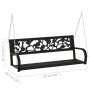 Garten-Schaukelbank 125 cm aus Stahl und schwarzem Kunststoff von vidaXL, Gartenbänke - Ref: Foro24-317145, Preis: 114,03 €, ...