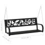 Garten-Schaukelbank 125 cm aus Stahl und schwarzem Kunststoff von vidaXL, Gartenbänke - Ref: Foro24-317145, Preis: 111,77 €, ...