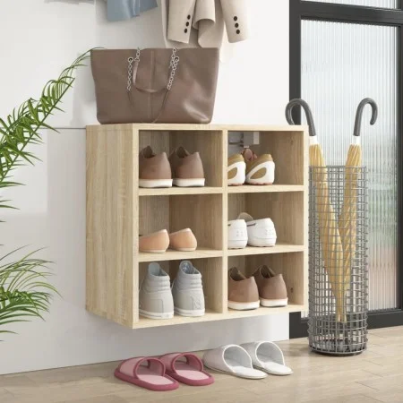 Sonoma oak shoe cabinet 52.5x30x50 cm by vidaXL, Lockers and storage cabinets - Ref: Foro24-808690, Price: 44,10 €, Discount: %
