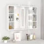 Möbel mit Spiegel und weißen LED-Leuchten 76x15x55 cm von vidaXL, Badezimmerwaschtische - Ref: Foro24-808855, Preis: 71,18 €,...