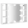 Möbel mit Spiegel und weißen LED-Leuchten 76x15x55 cm von vidaXL, Badezimmerwaschtische - Ref: Foro24-808855, Preis: 71,18 €,...