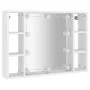 Möbel mit Spiegel und weißen LED-Leuchten 76x15x55 cm von vidaXL, Badezimmerwaschtische - Ref: Foro24-808855, Preis: 71,18 €,...