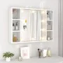 Möbel mit Spiegel und weißen LED-Leuchten 76x15x55 cm von vidaXL, Badezimmerwaschtische - Ref: Foro24-808855, Preis: 71,18 €,...