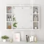 Möbel mit Spiegel und weißen LED-Leuchten 76x15x55 cm von vidaXL, Badezimmerwaschtische - Ref: Foro24-808855, Preis: 71,18 €,...