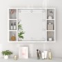 Möbel mit Spiegel und weißen LED-Leuchten 76x15x55 cm von vidaXL, Badezimmerwaschtische - Ref: Foro24-808855, Preis: 72,33 €,...