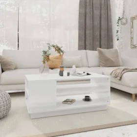 White engineered wood coffee table 102x55x43 cm by vidaXL, Coffee table - Ref: Foro24-810280, Price: 69,49 €, Discount: %