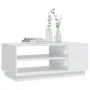 Mesa de centro de madera de ingeniería blanca 102x55x43 cm de vidaXL, Mesas de centro - Ref: Foro24-810280, Precio: 69,45 €, ...