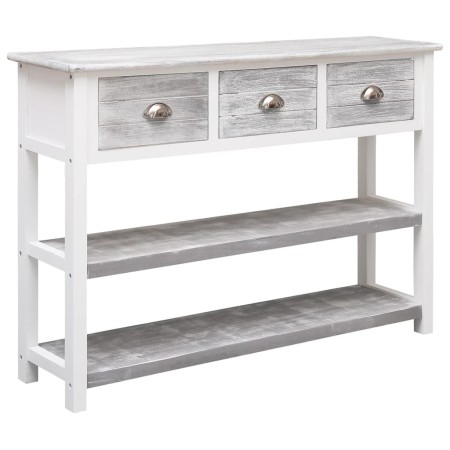 Aparador madera maciza de paulownia gris antiguo 108x30x76 cm de vidaXL, Aparadores - Ref: Foro24-338543, Precio: 127,70 €, D...