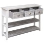 Aparador madera maciza de paulownia gris antiguo 108x30x76 cm de vidaXL, Aparadores - Ref: Foro24-338543, Precio: 127,70 €, D...