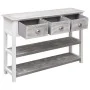 Aparador madera maciza de paulownia gris antiguo 108x30x76 cm de vidaXL, Aparadores - Ref: Foro24-338543, Precio: 127,05 €, D...