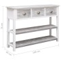 Aparador madera maciza de paulownia gris antiguo 108x30x76 cm de vidaXL, Aparadores - Ref: Foro24-338543, Precio: 127,70 €, D...