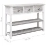 Aparador madera maciza de paulownia gris antiguo 108x30x76 cm de vidaXL, Aparadores - Ref: Foro24-338543, Precio: 127,05 €, D...