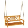 Banco columpio de jardín de 2 plazas 110x56x58 cm de madera maciza de acacia von , Gartenbänke - Ref: Foro24-4105528, Preis: ...