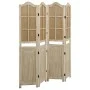 Biombo de 4 paneles tela marrón 140x165 cm de vidaXL, Divisores de ambientes - Ref: Foro24-338591, Precio: 109,01 €, Descuent...