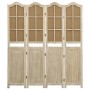 4-teiliger Paravent aus braunem Stoff, 140 x 165 cm von vidaXL, Raumteiler - Ref: Foro24-338591, Preis: 110,36 €, Rabatt: %