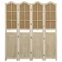 Biombo de 4 paneles tela marrón 140x165 cm de vidaXL, Divisores de ambientes - Ref: Foro24-338591, Precio: 109,01 €, Descuent...