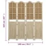Biombo de 4 paneles tela marrón 140x165 cm de vidaXL, Divisores de ambientes - Ref: Foro24-338591, Precio: 109,01 €, Descuent...