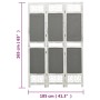 3-panel gray fabric divider screen 105x165 cm by vidaXL, Room dividers - Ref: Foro24-338554, Price: 56,34 €, Discount: %
