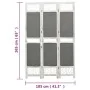 Biombo divisor de 3 paneles de tela gris 105x165 cm de vidaXL, Divisores de ambientes - Ref: Foro24-338554, Precio: 55,88 €, ...