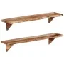 Wandregale 2 Einheiten aus massivem Akazienholz 110x20x18 cm von vidaXL, Regale und Regale - Ref: Foro24-337824, Preis: 112,9...