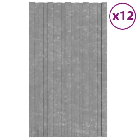 Dachpaneel aus silberverzinktem Stahl, 12 Einheiten, 80 x 45 cm von vidaXL, Decke - Ref: Foro24-317209, Preis: 54,92 €, Rabat...