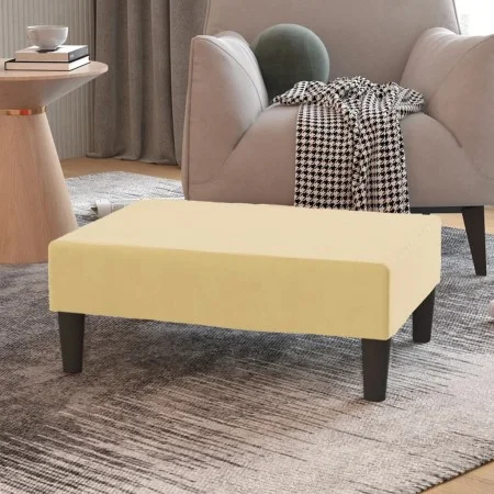 Fußhocker aus cremefarbenem Samt, 78 x 56 x 32 cm von vidaXL, Osmanen - Ref: Foro24-337696, Preis: 55,74 €, Rabatt: %
