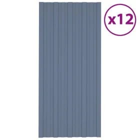 Gray galvanized steel roof panel 12 units 100x45 cm by vidaXL, Ceiling - Ref: Foro24-317213, Price: 69,70 €, Discount: %