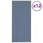 Panel para tejado acero galvanizado gris 12 unidades 100x45 cm de vidaXL, Techo - Ref: Foro24-317213, Precio: 71,14 €, Descue...