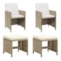 Garden chairs with stools 2 units beige synthetic rattan by vidaXL, Garden chairs - Ref: Foro24-316781, Price: 171,87 €, Disc...