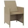 Garden chairs with stools 2 units beige synthetic rattan by vidaXL, Garden chairs - Ref: Foro24-316781, Price: 171,87 €, Disc...