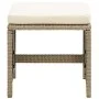 Garden chairs with stools 2 units beige synthetic rattan by vidaXL, Garden chairs - Ref: Foro24-316781, Price: 171,87 €, Disc...