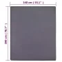 Anthracite cotton jersey fitted sheet 140x200 cm by vidaXL, Bed sheets - Ref: Foro24-136194, Price: 16,00 €, Discount: %