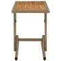 Gartentisch aus massivem Akazienholz und beigem synthetischem Rattan von vidaXL, Gartentische - Ref: Foro24-316801, Preis: 65...