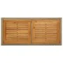 Gartentisch aus massivem Akazienholz und beigem synthetischem Rattan von vidaXL, Gartentische - Ref: Foro24-316801, Preis: 65...