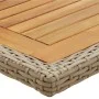Garden table solid acacia wood and beige synthetic rattan by vidaXL, Garden tables - Ref: Foro24-316801, Price: 64,66 €, Disc...