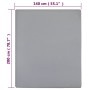 Gray cotton jersey fitted sheet 140x200cm by vidaXL, Bed sheets - Ref: Foro24-136204, Price: 16,31 €, Discount: %