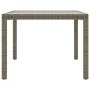 Garden table with tempered glass and synthetic rattan in gray, 190x90x75 cm. by vidaXL, Garden tables - Ref: Foro24-316714, P...