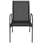 Sillas de jardín 2 unidades acero y textilene negro de vidaXL, Sillas de jardín - Ref: Foro24-316817, Precio: 82,59 €, Descue...