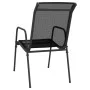Garden chairs 2 units steel and black textilene by vidaXL, Garden chairs - Ref: Foro24-316817, Price: 82,59 €, Discount: %