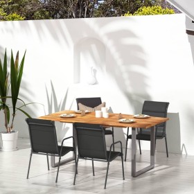 Gartenstühle 4 Einheiten aus Stahl und schwarzem Textilene von vidaXL, Gartenstühle - Ref: Foro24-316821, Preis: 171,95 €, Ra...