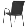 Gartenstühle 4 Einheiten aus Stahl und schwarzem Textilene von vidaXL, Gartenstühle - Ref: Foro24-316821, Preis: 171,95 €, Ra...
