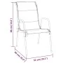 Gartenstühle 4 Einheiten aus Stahl und schwarzem Textilene von vidaXL, Gartenstühle - Ref: Foro24-316821, Preis: 190,65 €, Ra...