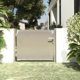 Puerta de jardín de acero inoxidable 100x75 cm