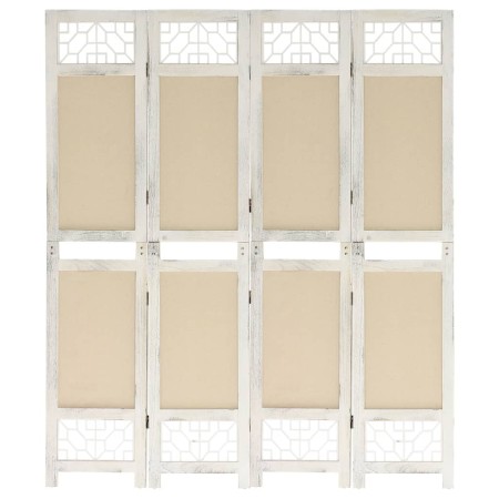 Trennwand mit 4 Paneelen aus cremefarbenem Stoff, 140x165 cm von vidaXL, Raumteiler - Ref: Foro24-338559, Preis: 80,80 €, Rab...