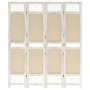 4-panel cream-colored fabric room divider screen 140x165 cm by vidaXL, Room dividers - Ref: Foro24-338559, Price: 80,80 €, Di...