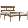 Doppelbett für Senioren, Kopfteil aus honigbraunem Holz von vidaXL, Betten und Lattenroste - Ref: Foro24-3195424, Preis: 155,...