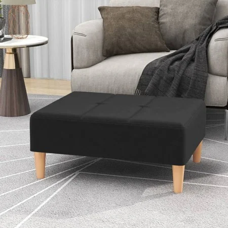 Fußhocker aus schwarzem Stoff, 78 x 56 x 32 cm von vidaXL, Osmanen - Ref: Foro24-337747, Preis: 81,31 €, Rabatt: %
