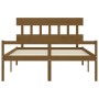 Doppelbett für Senioren, Kopfteil aus honigbraunem Holz von vidaXL, Betten und Lattenroste - Ref: Foro24-3195424, Preis: 155,...